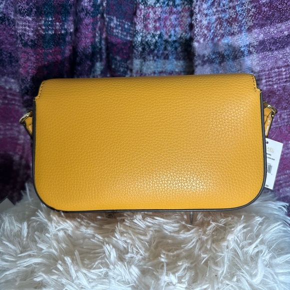 Michael Kors Jet Set Travel Small Pebbled Leather Golden Rod Crossbody $398 - Picture 5 of 8